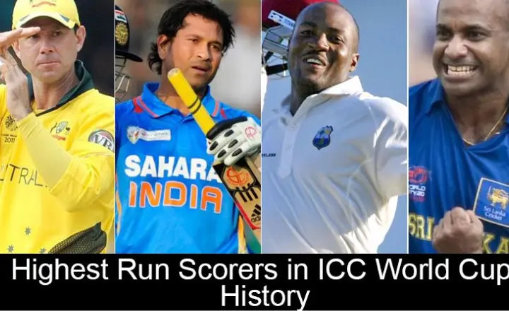 Top 5 Ranked Most Run Scorers in the ICC World Cup History